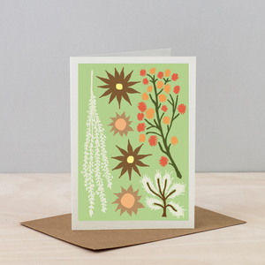 All Occasions Greetings Card - Dried - Green