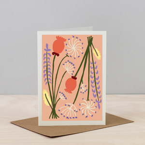 All Occasions Greetings Card - Dried - Peach