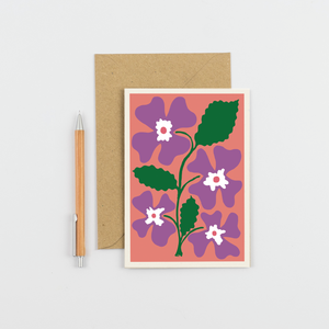 All Occasions Greetings Card - Pansy