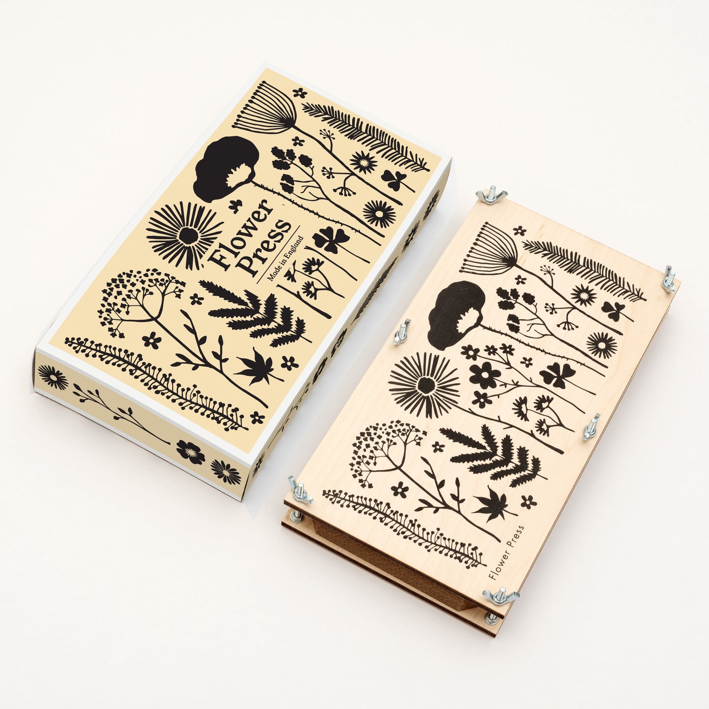 Large Flower Press - Floral Silhouette Design