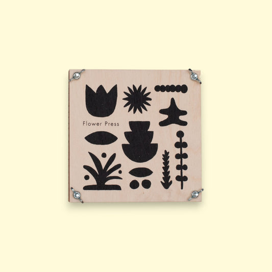 Flower Press - Abstract Black
