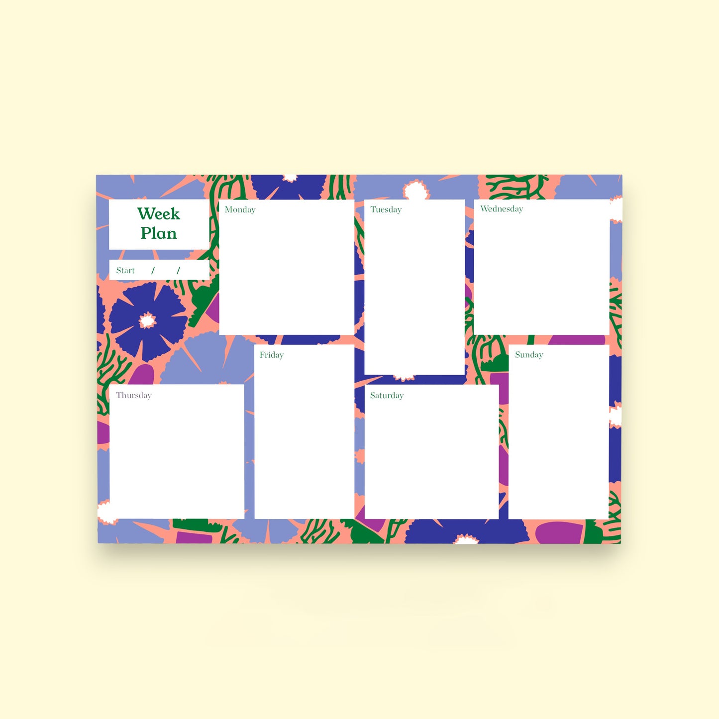 A5 Week Planner - Blumen