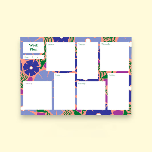 A5 Week Planner - Blumen