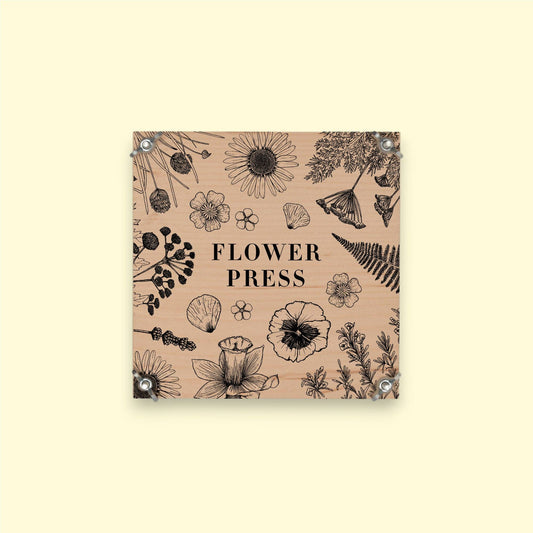 SECONDS Flower Press - Line Drawing