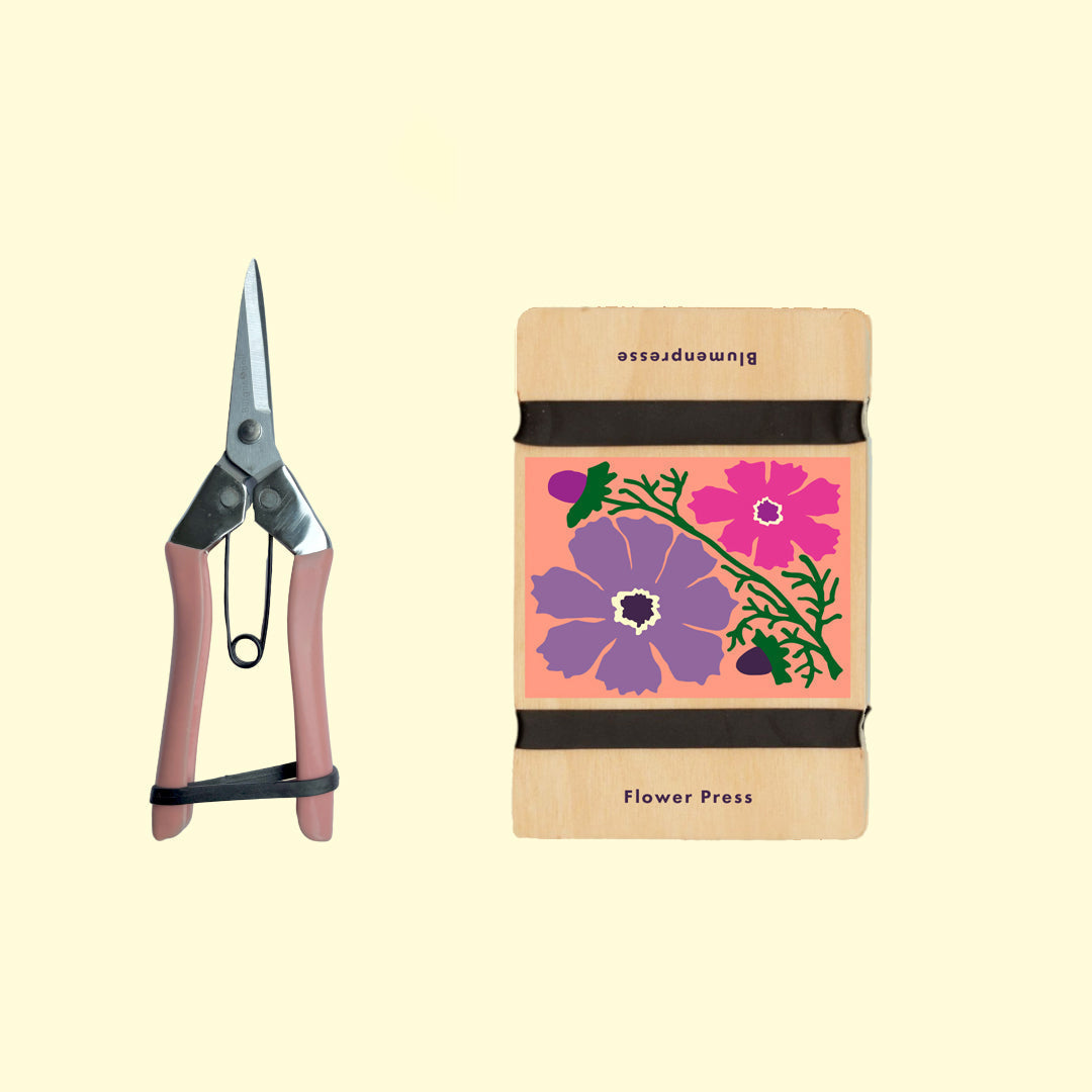 Botanical Gift Set: Cosmos Pocket Press & Precision Garden Snips 09