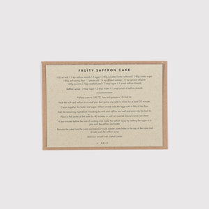 Recipe Notecard - Saffron