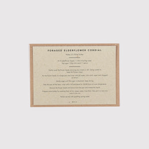 Recipe Notecard - Elderflower