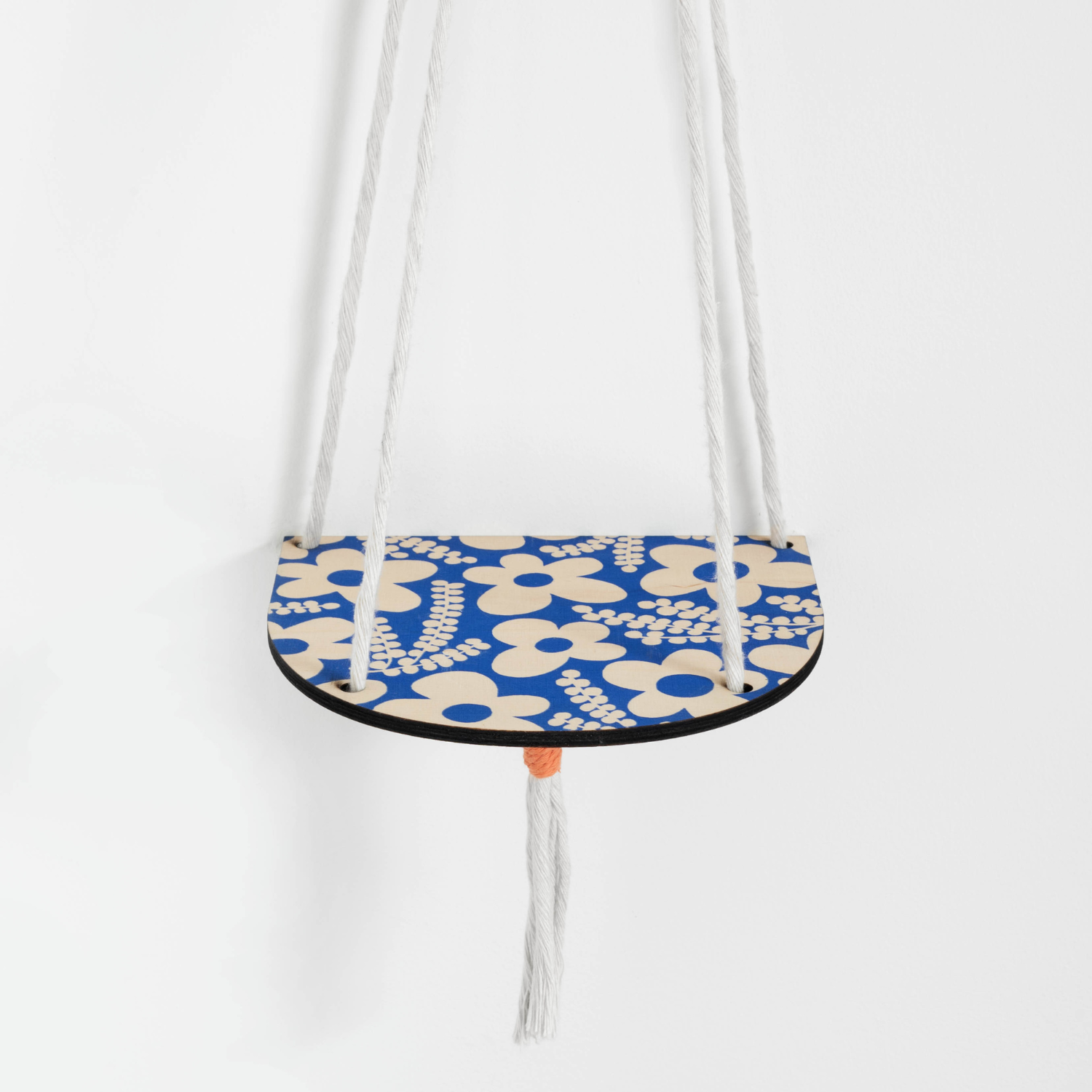 Blue Floral Hanging Plant Shelf by Studio Wald