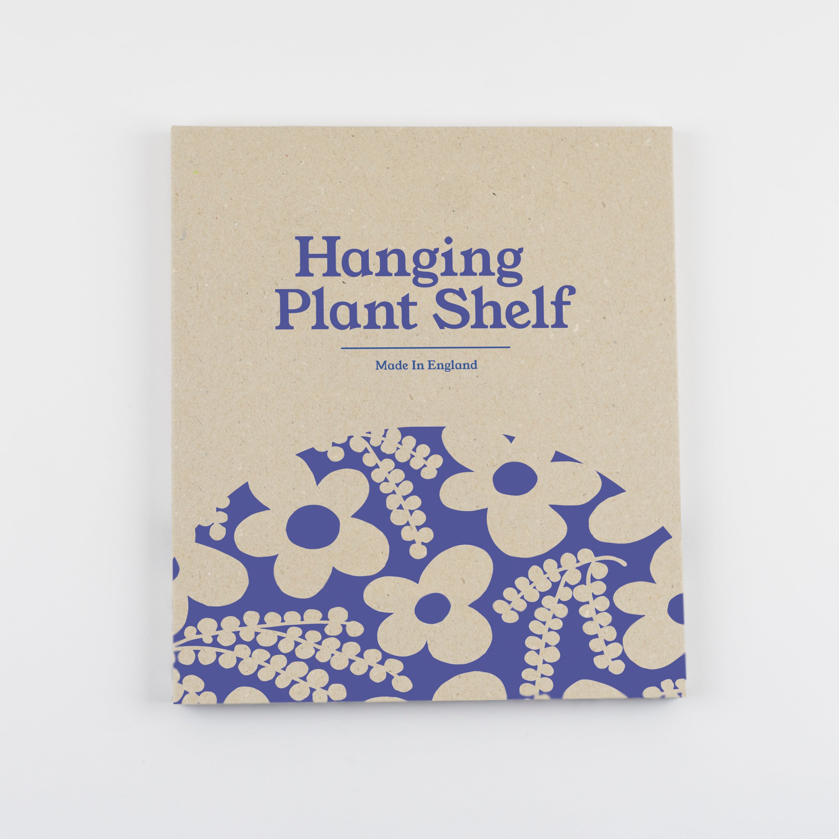 Blue Floral Hanging Plant Shelf Packaging by Studio Wald