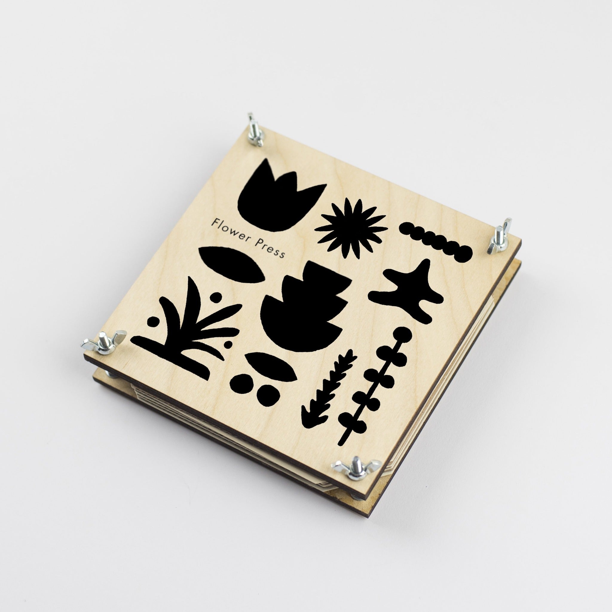 Flower Press with modern black Abstract Design by Studio Wald