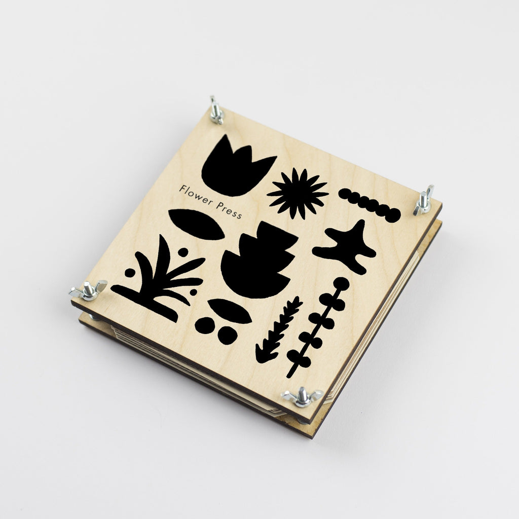 Flower Press with modern black Abstract Design by Studio Wald