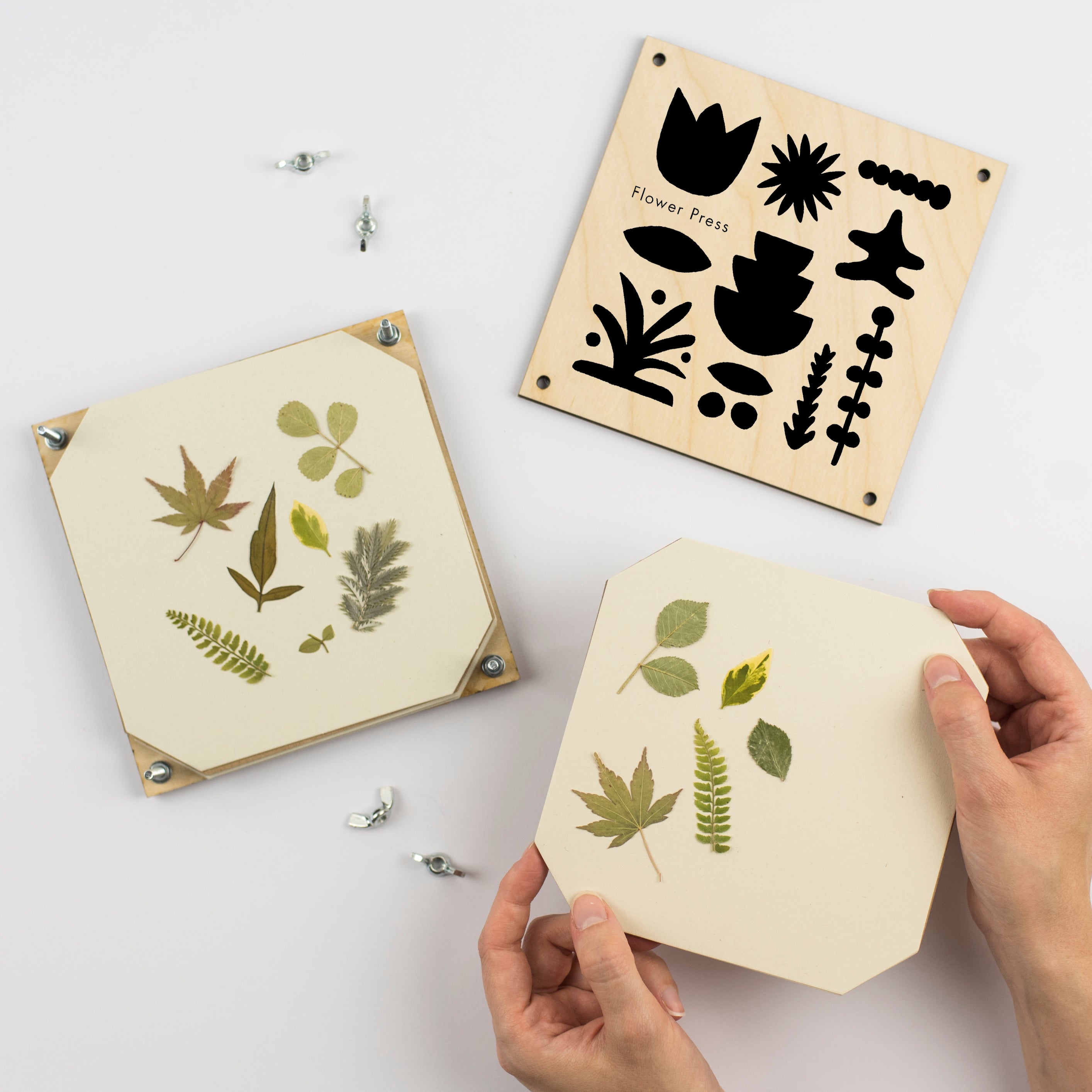 Flower Press with modern black Abstract Design by Studio Wald