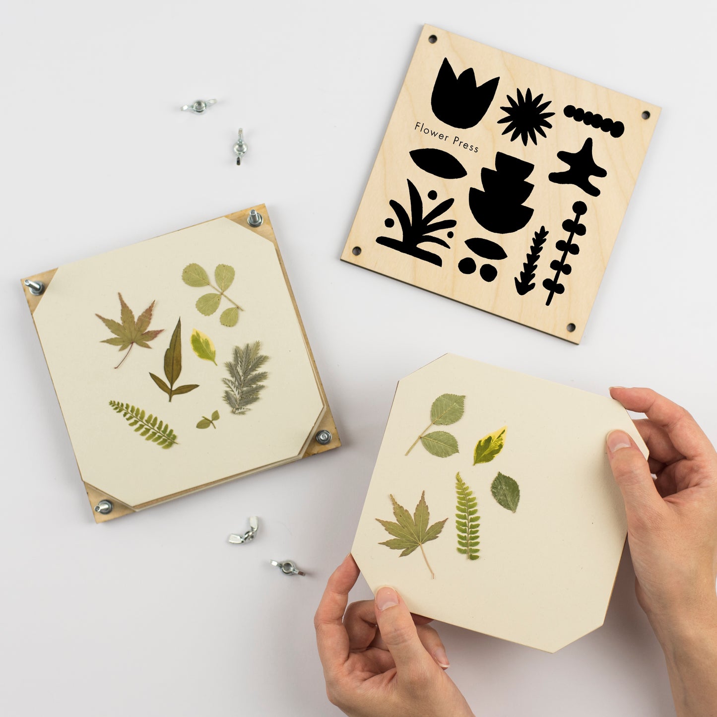 Flower Press with modern black Abstract Design by Studio Wald