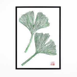 Ginkgo Lino Print