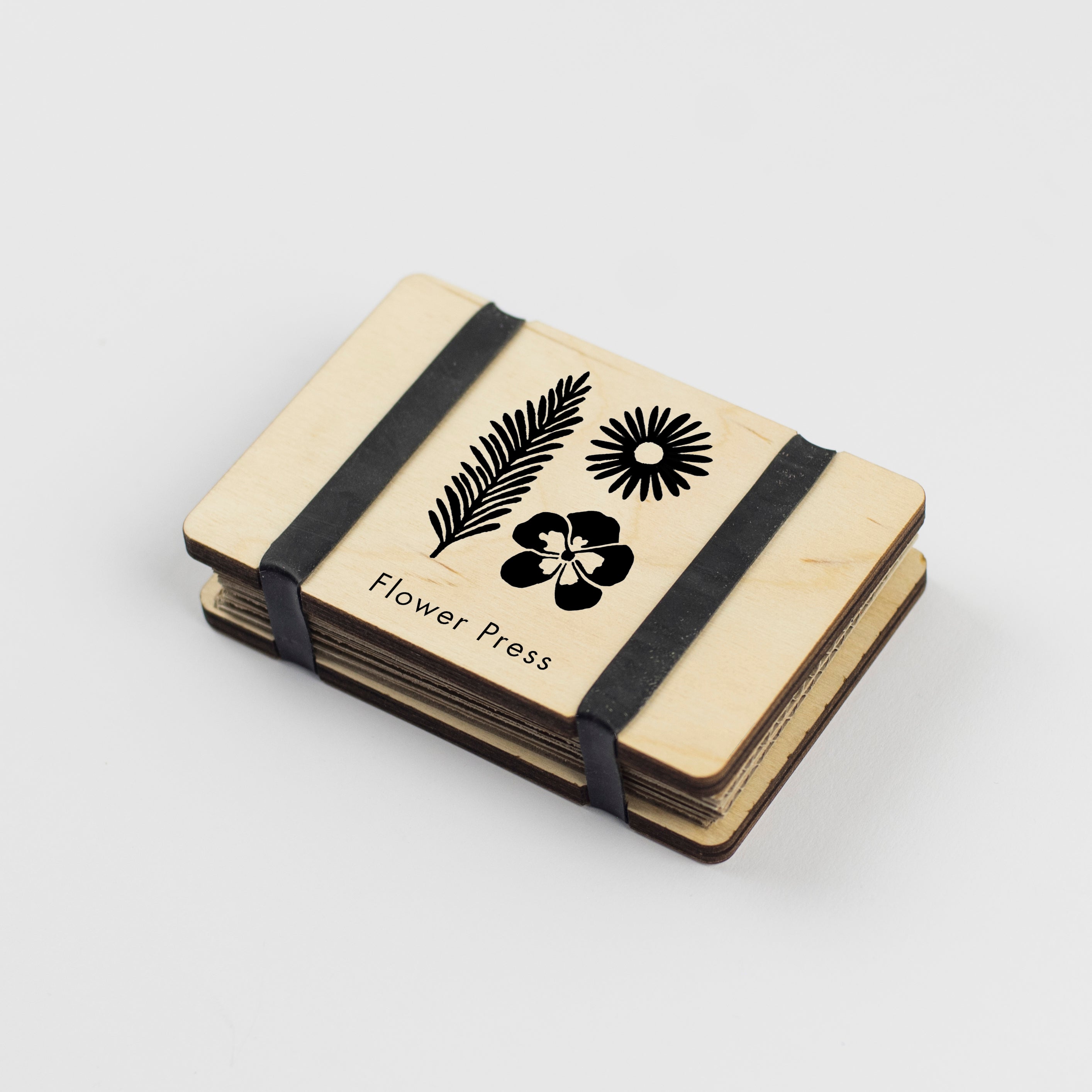 Mini Flower Press With Floral Silouette Design by Studio Wald