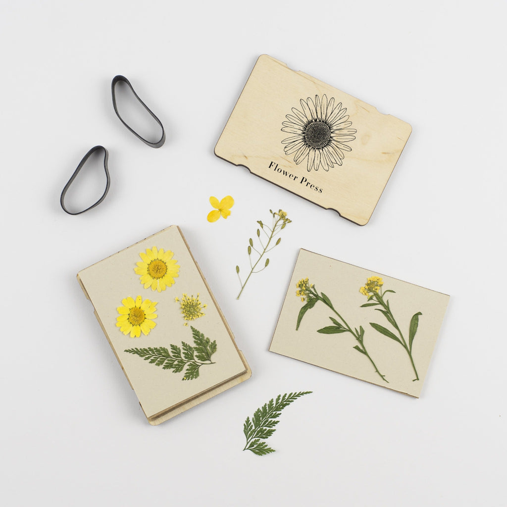 Mini Flower Press With Flower Line Drawing Design by Studio Wald