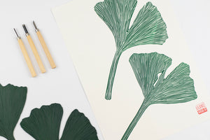 Ginkgo Lino Print