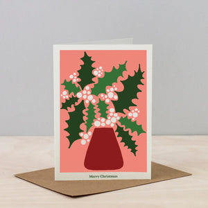 Christmas Plants Card - Holly