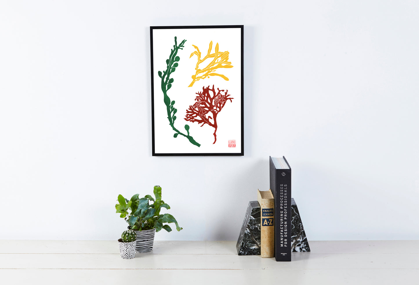 A3 Lino Print - Seaweed